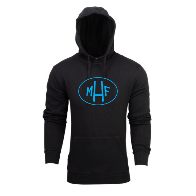 Supporter Hoodie- Black with Blue Logo