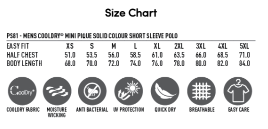 Mens Charcoal Short Sleeve Polo Shirt
