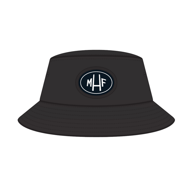 Black Bucket Hat with patch logo