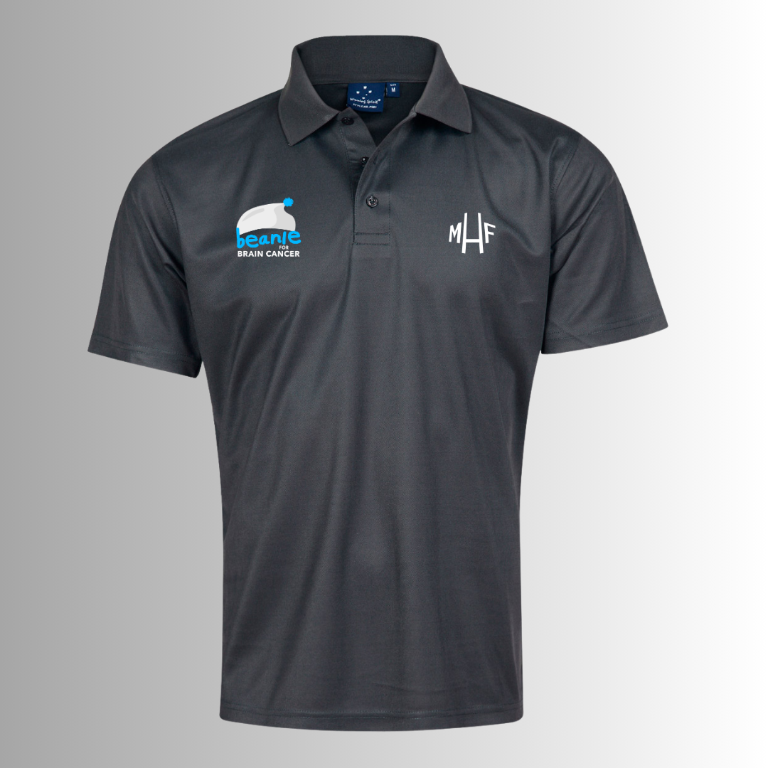 Mens Charcoal Short Sleeve Polo Shirt